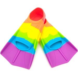 Kids Swim Fins,Comfortable Silicone Flippers for Swimming Beginners Kids 6.5-7.5